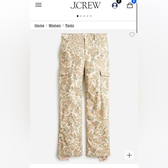Camo Cargo Joggers - JCrew NWT size 28 - Picture 9 of 10